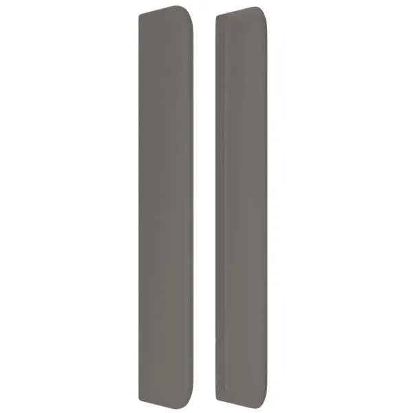 Tăblie de pat cu aripioare gri 147x16x118/128 cm piele eco