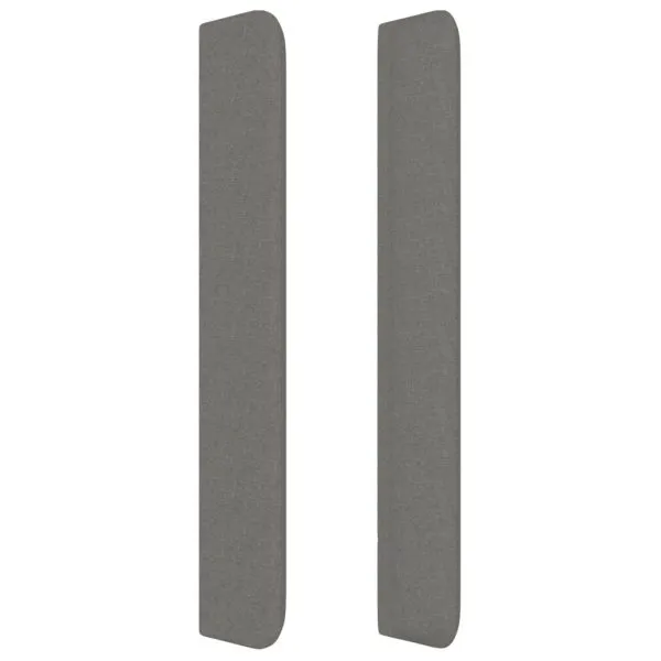Tăblie de pat cu aripioare gri închis 83x16x118/128 cm textil