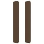 Tăblie de pat cu aripioare maro închis 83x16x118/128 cm textil