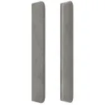 Tăblie de pat cu aripioare gri deschis 83x16x118/128 cm catifea