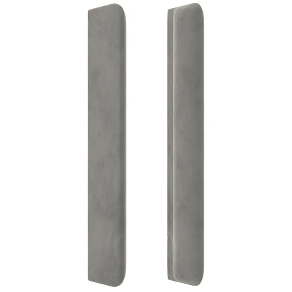 Tăblie de pat cu aripioare gri deschis 83x16x118/128 cm catifea