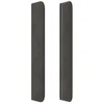 Tăblie de pat cu aripioare gri închis 83x16x118/128 cm catifea