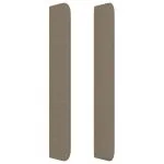 Tăblie de pat cu aripioare gri taupe 103x16x118/128 cm textil