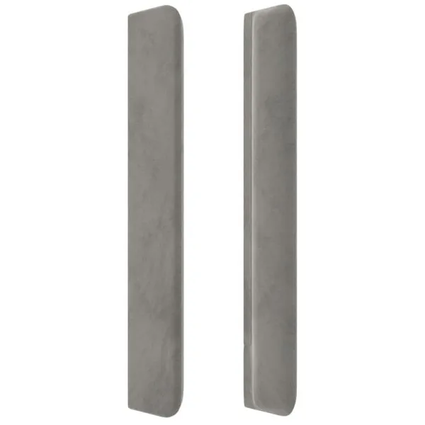 Tăblie de pat cu aripioare gri deschis 183x16x118/128cm catifea