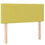 Tăblie de pat cu LED, verde, 80x5x78/88 cm, textil