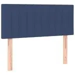 Tăblie de pat cu LED, albastru, 80x5x78/88 cm, textil