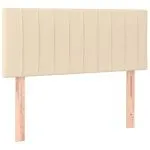 Tăblie de pat cu LED, crem, 100x5x78/88 cm, textil