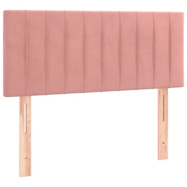Tăblie de pat cu LED, roz, 80x5x78/88 cm, catifea