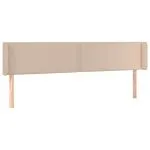 Tăblie de pat cu LED cappuccino 183x16x78/88 cm piele ecologică