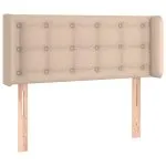 Tăblie de pat cu LED, cappuccino 103x16x78/88cm piele ecologică