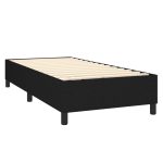 Pat box spring cu saltea, negru, 100×200 cm, textil