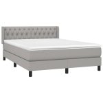 Pat continental, gri deschis, 140×200 cm, material textil