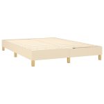 Pat continental cu saltea, crem, 140×200 cm, material textil