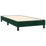 Pat box spring cu saltea, verde închis, 100×200 cm, catifea