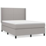 Pat continental, gri deschis, 140×200 cm, material textil