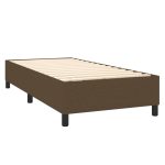 Pat box spring cu saltea, maro închis, 100×200 cm, textil