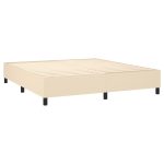 Pat continental cu saltea, crem, 180×200 cm, textil