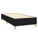 Pat box spring cu saltea, negru, 100×200 cm, textil