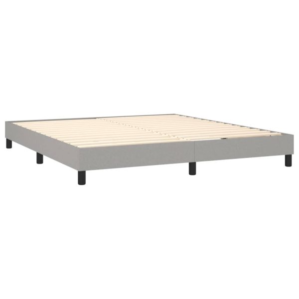 Pat continental, gri deschis, 180×200 cm, material textil