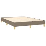 Pat continental cu saltea gri taupe 140×200 cm material textil