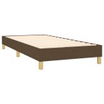 Pat box spring cu saltea, maro închis, 100×200 cm, textil