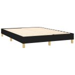 Pat box spring cu saltea, negru, 140×200 cm, textil