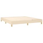 Pat continental cu saltea, crem, 180×200 cm, textil