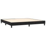 Pat box spring cu saltea, negru, 200×200 cm, catifea