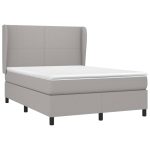 Pat continental, gri deschis, 140×200 cm, material textil