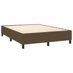 Pat box spring cu saltea, maro închis, 140×200 cm, textil