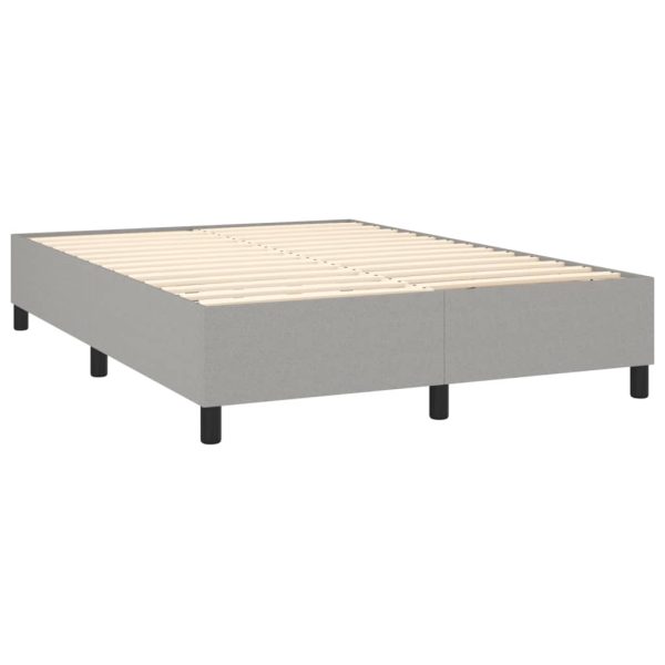 Pat continental, gri deschis, 140×200 cm, material textil
