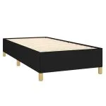 Pat box spring cu saltea, negru, 90×200 cm, textil