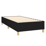 Pat box spring cu saltea, negru, 90×200 cm, textil