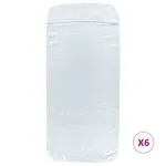 Prosoape de plajă, 6 buc., alb, 60×135 cm, textil 400 GSM