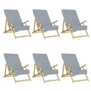 Prosoape de plajă 6 buc. gri 60×135 cm textil 400 GSM