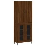 Dulap înalt, stejar maro, 69,5x34x180 cm, lemn compozit