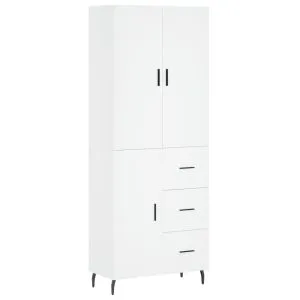 Dulap înalt, alb, 69,5x34x180 cm, lemn compozit