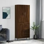 Dulap înalt, stejar maro, 69,5x34x180 cm, lemn compozit