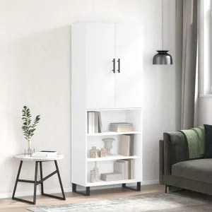 Dulap înalt, alb, 69,5x34x180 cm, lemn compozit