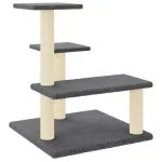 Ansamblu pisici cu stâlpi din funie sisal, gri închis, 61 cm