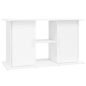 Suport acvariu, alb extralucios, 101x41x58 cm, lemn prelucrat