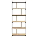 Bibliotecă cu 6 niveluri, stejar sonoma, 76x32x192 cm, lemn