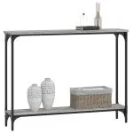 Măsuță consolă, gri sonoma, 100×22,5×75 cm, lemn prelucrat
