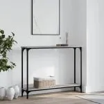 Măsuță consolă, gri sonoma, 100×22,5×75 cm, lemn prelucrat