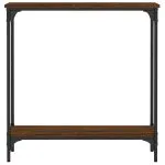 Măsuță consolă, stejar maro, 75×22,5×75 cm, lemn prelucrat