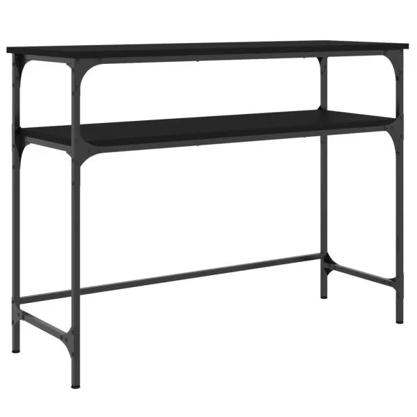 Măsuță consolă, negru, 100×35,5×75 cm, lemn compozit