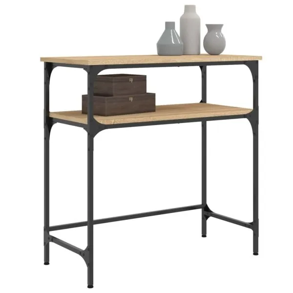 Masă consolă, stejar sonoma, 75×35,5×75 cm, lemn prelucrat