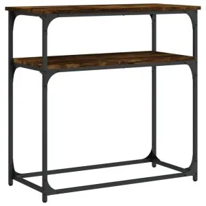 Masă consolă, stejar fumuriu, 75×35,5×75 cm, lemn prelucrat