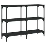 Măsuță consolă, negru, 100x29x75 cm, lemn compozit