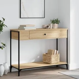 Măsuță consolă, stejar sonoma, 100×34,5×75 cm, lemn prelucrat